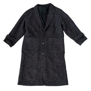 Vintage Kads Wool-Blend Overcoat – Multicolor (black,brown, blue) size M